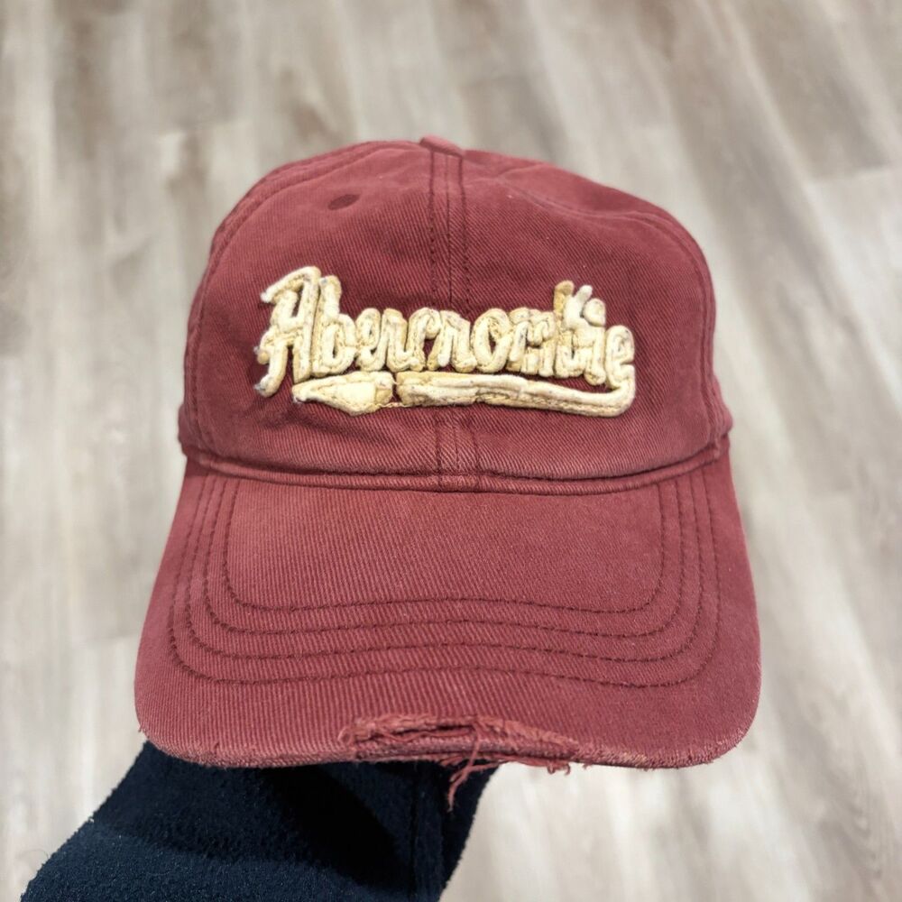 RARE VTG Y2K Abercrombie & Fitch Fitted Moose Cursive Cap Size L/XL Embroidered